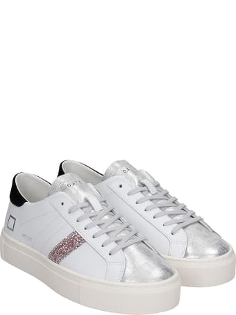 D.A.T.E. Vertigo Sneakers In White Leather