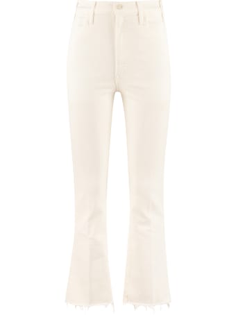 Mother The Hustler Ankle Fray Cropped-fit Jeans