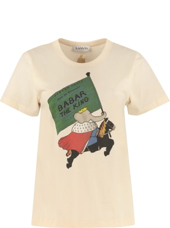 Lanvin Babar King Print Cotton T-shirt