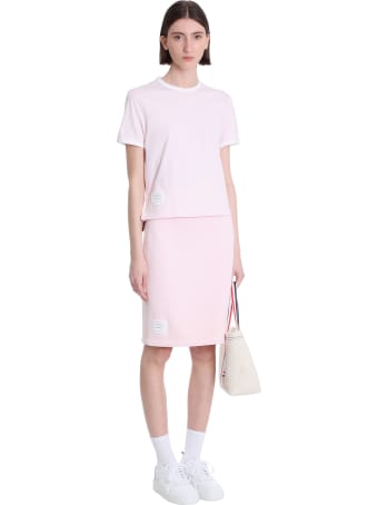 Thom Browne Skirt In Rose-pink Cotton