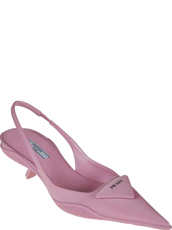 Prada Slingback Logo Pumps