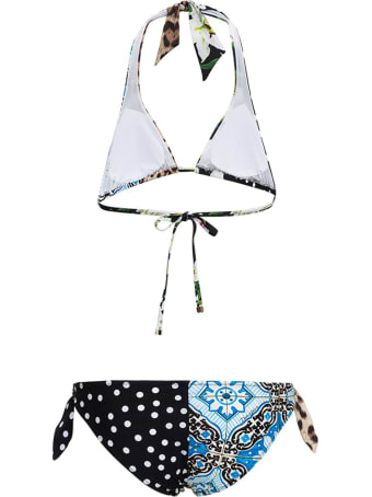 Dolce & Gabbana Lycra Stretch Patchwork Bikini