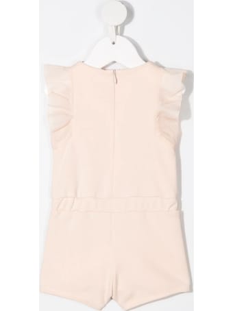 Chloé Embroidered-logo Ruffled Jumpsuit