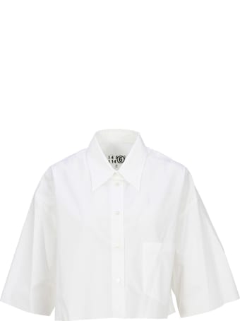 MM6 Maison Margiela Mm6 Cropped Cotton Shirt