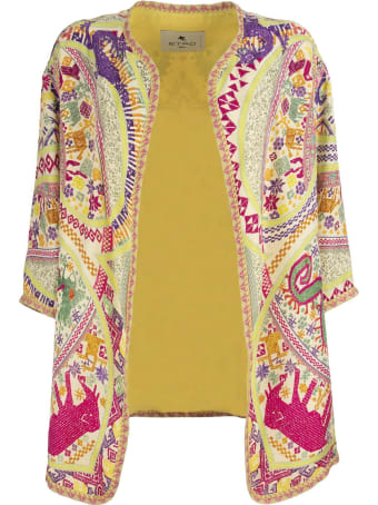 Etro Naïf Print Silk Jersey Jacket Alicudi