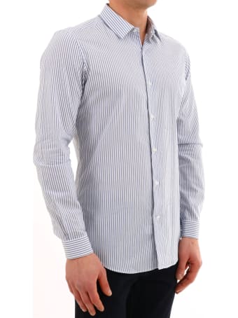 Vangher White And Light Blue Shirt