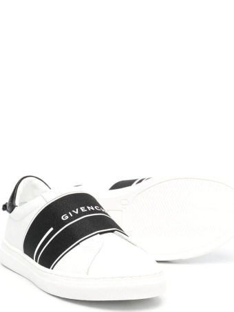 Givenchy Kid Urban Street White Sneakers With Black Band