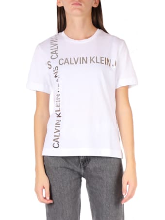 Calvin Klein Jeans White Ck Jeans Cotton T-shirt