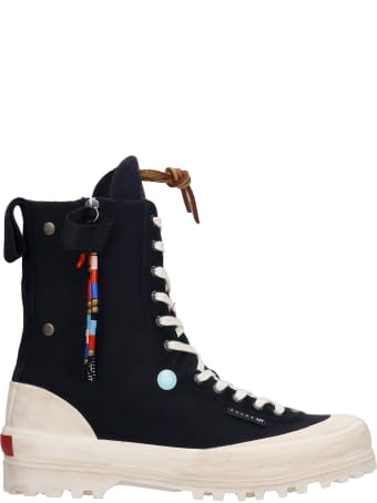 Superga Sneakers In Black Canvas