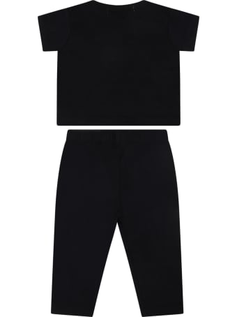 Sonia Rykiel Black Set For Babygirl With Logo