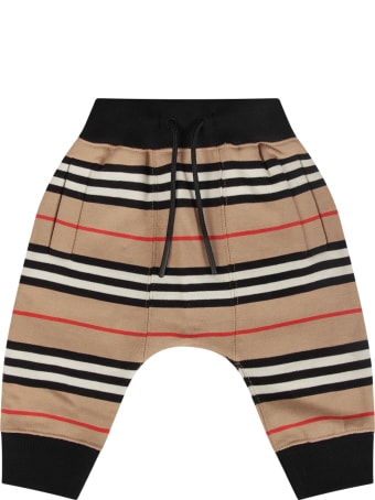 Burberry Striped Sweatpants For Baby Boy