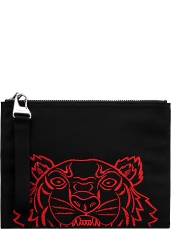 Kenzo Logo Print Flat Pouch