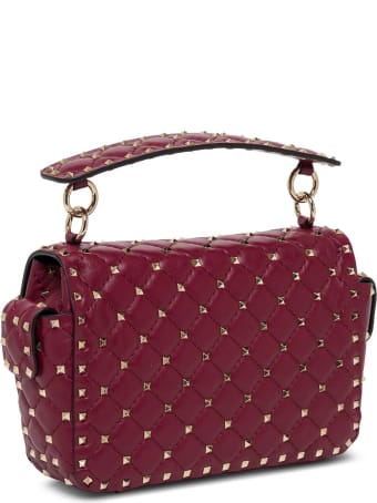 Valentino Garavani Rockstud Spike Medium Bordeaux Crossbody Bag