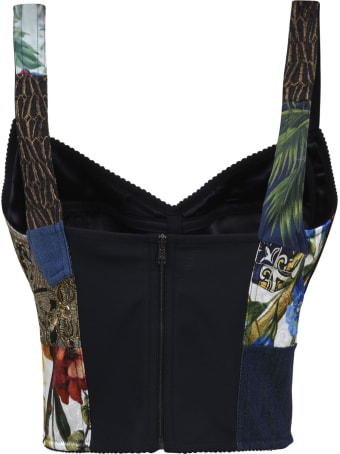 Dolce & Gabbana Rear Zipped Patched Top