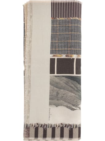 Pierre-Louis Mascia Wash Printed Scarf 65x190 W/fringes