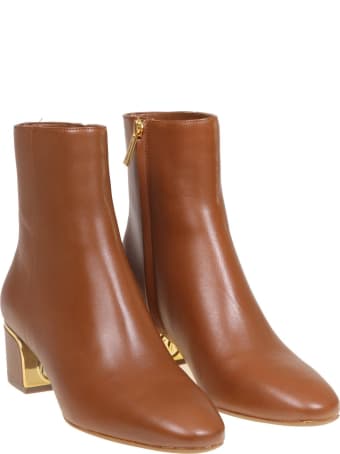 Michael Kors Ankle Boot In Leather Color Leather
