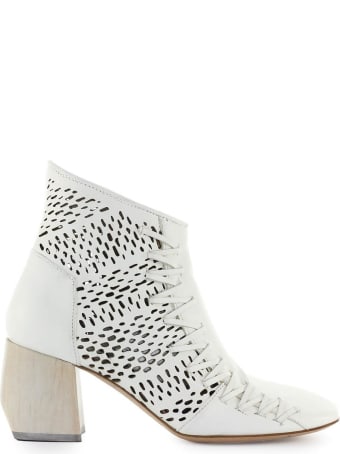 IXOS White Perforated Ankle Boot