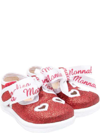 Monnalisa Glitter Red Ballet Flats
