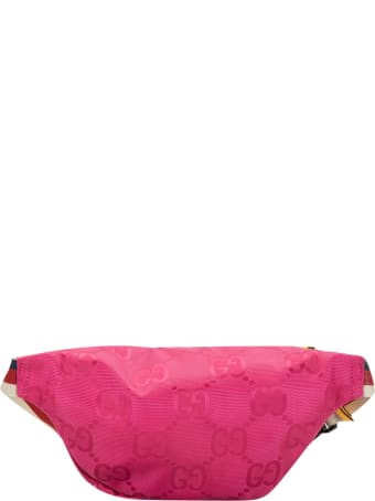 Gucci Pink Belt Bag With Logo Texture