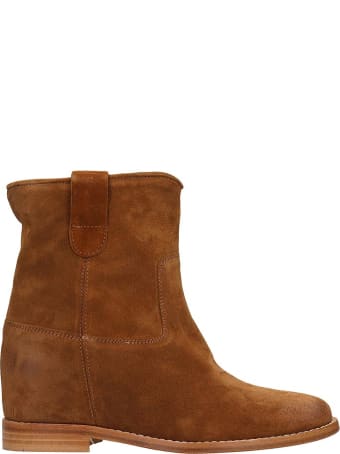 Julie Dee Ankle Boots In Leather Color Suede