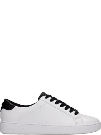 Michael Kors Irving Sneakers In Black And White Leather