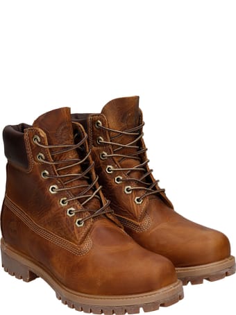 Timberland Heritage 6in Combat Boots In Brown Leather