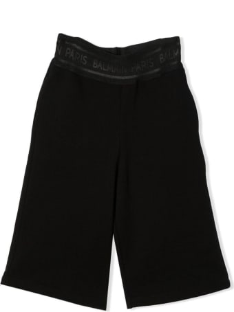 Balmain Black Cotton Shorts Track