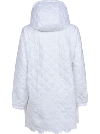 Ermanno Scervino Quilted Hooded Zip Raincoat