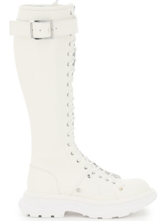Alexander McQueen Lace-up Boots With Stitching
