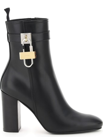 Givenchy Lock Leather Ankle Boots