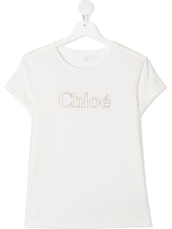 Chloé Cotton T-shirt With Logo Embroidery