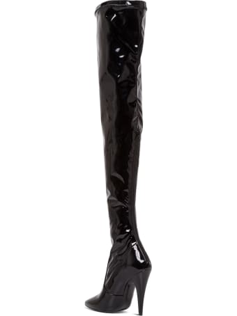 Saint Laurent Patent Leather Aylah Over The Knee Boots