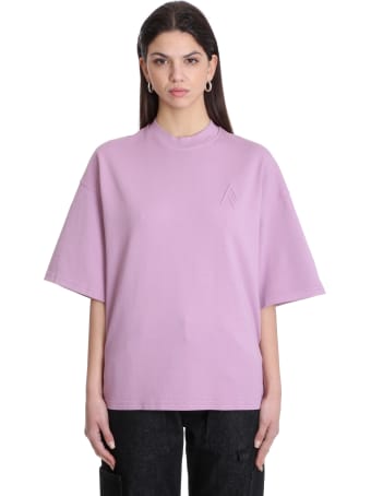 The Attico T-shirt In Rose-pink Cotton