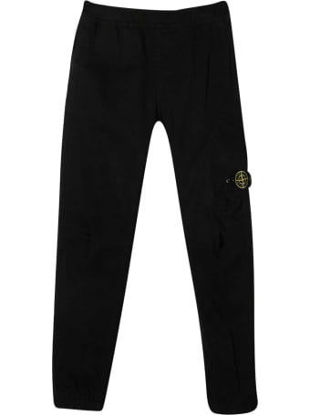 Stone Island Junior Black Trousers