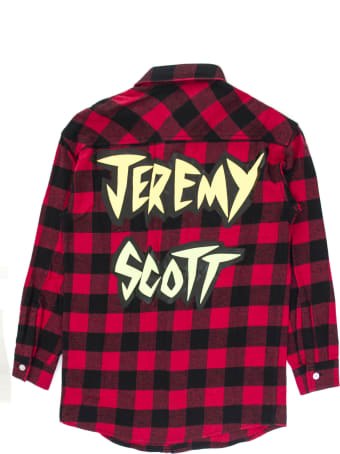 Jeremy Scott Black And Red Checked Shirt