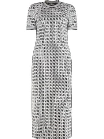 Fendi Jacquard Midi Dress