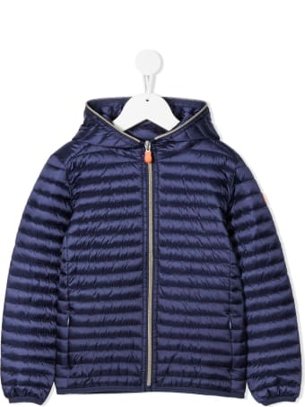 Save the Duck Iris Down Jacket In Blue Nylon