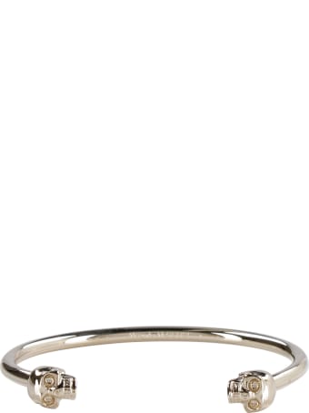 Alexander McQueen Twin Skull Brass Bracelet
