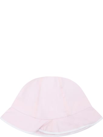 Blumarine Pink Sun Hat For Babygirl With Bow