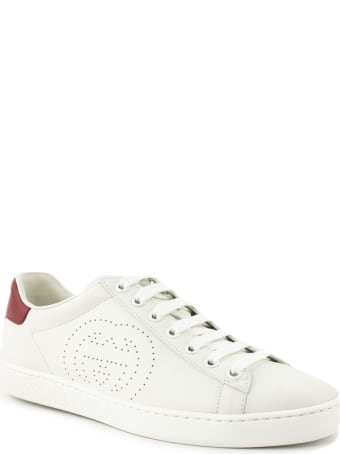 Gucci White Leather Ace Sneakers