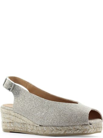 Castañer Dosalia Platinum Wedge Espadrilles