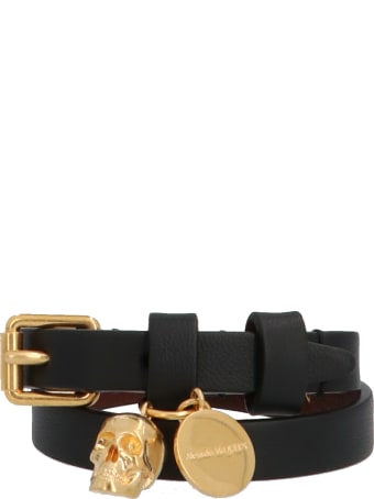 Alexander McQueen 'double Skull Wrap' Bracelet