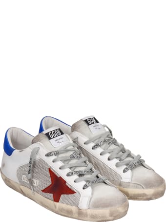 Golden Goose Superstar Sneakers In White Leather