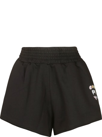 IRENEISGOOD Ribbed Waist Good For You Printed Shorts