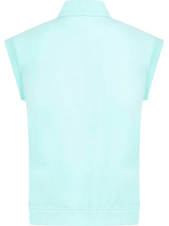 Raquette Teal Sweatshirt For Kids With Logo