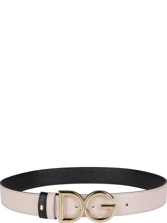Dolce & Gabbana Blush Pink Leather Belt