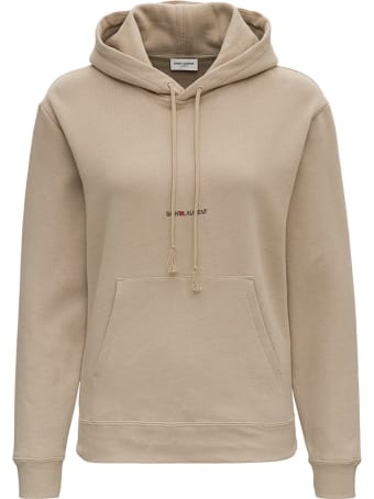 Saint Laurent Hoodie Sl Rive Gauche Front Print