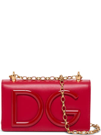Dolce & Gabbana Dg Girls Crossbody Bag In Leather With Logo