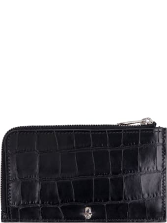 Alexander McQueen Printed Leather Card Holder