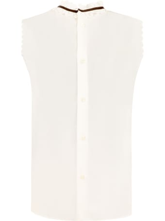 Miu Miu Silk Top With Bow